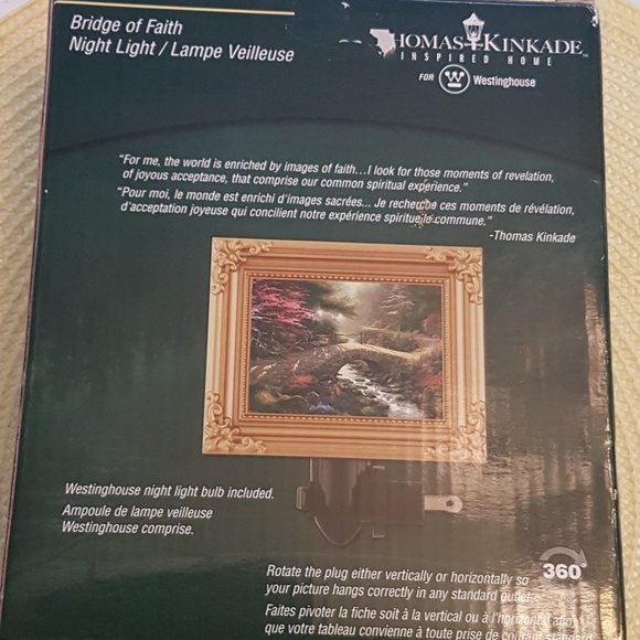 Thomas Kinkade Bridge of Faith Night Light - Picture 5 of 9